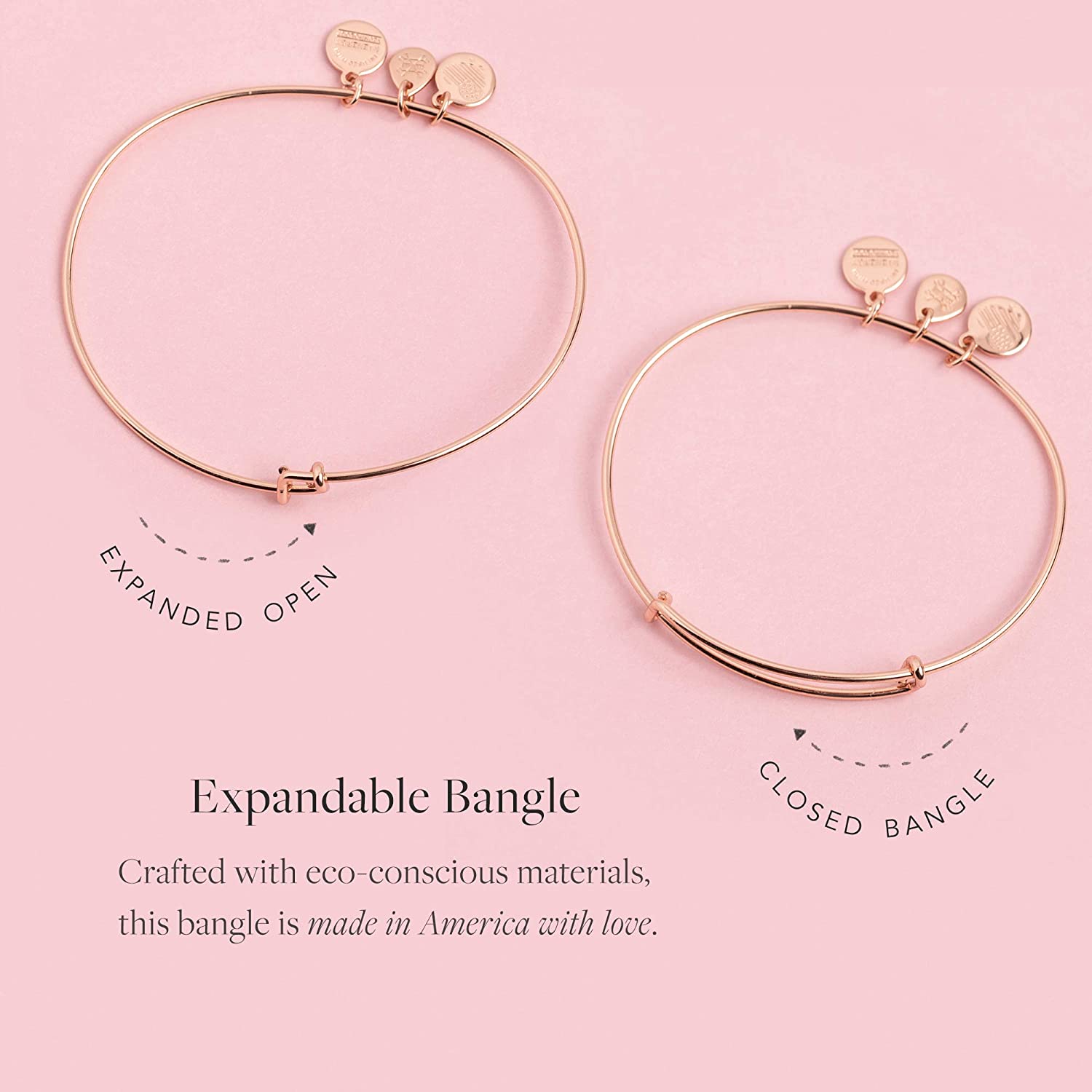 Alex and Ani Birthstones Expandable Bangle for Women, Crystal Charm for Every Month, Shiny Finish, 2 to 3.5 in - Image 2